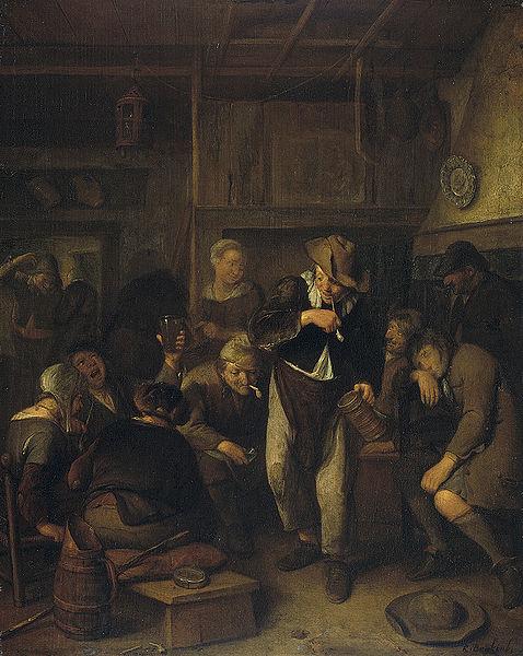 Richard Brakenburgh Peasant's inn oil painting picture
